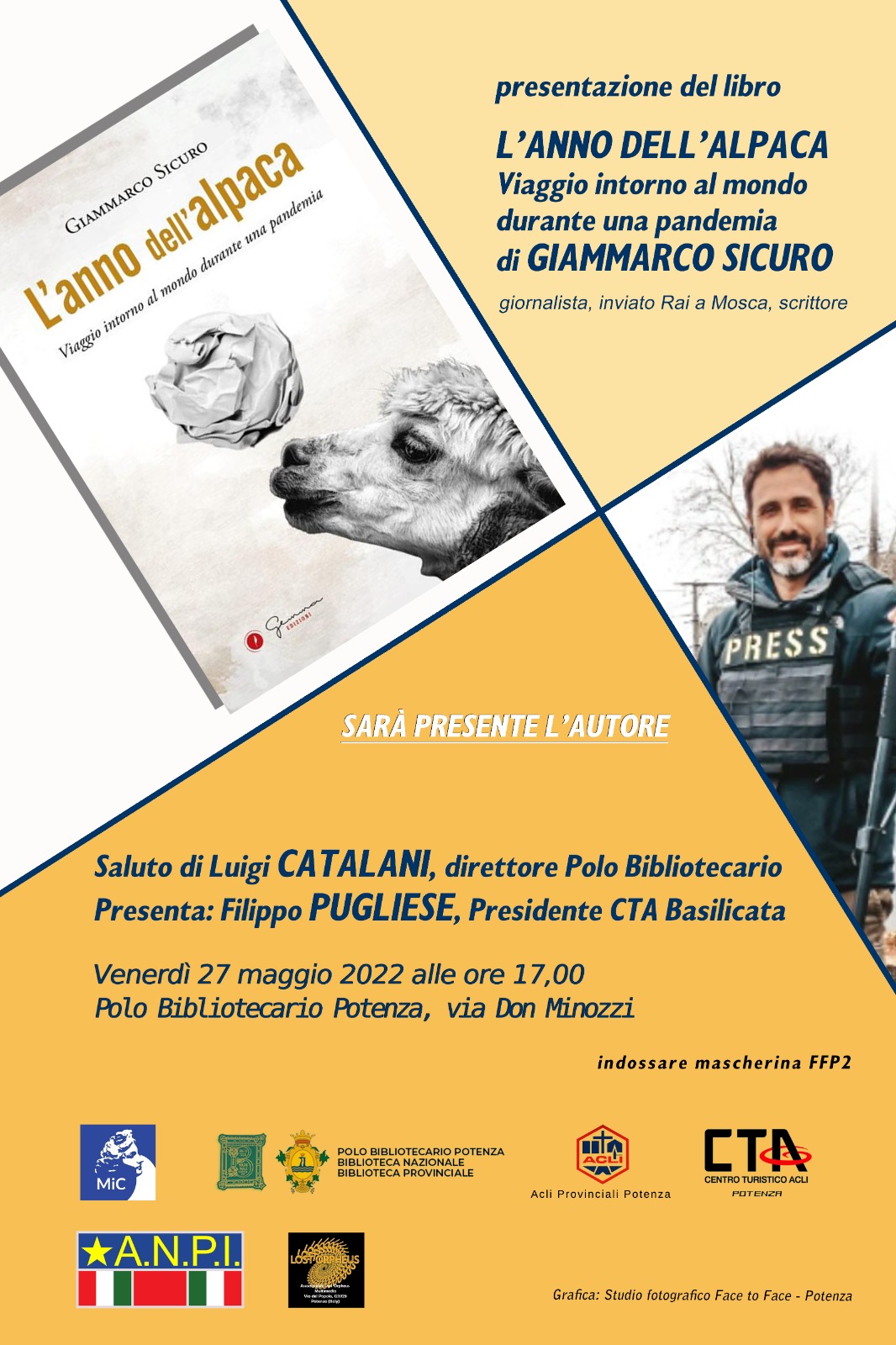 Dall'Ucraina a Potenza, Giammarco Sicuro presenta il suo ultimo libro: L'ANNO DELL'ALPACA. Viaggio intorno al mondo durante una pandemia.